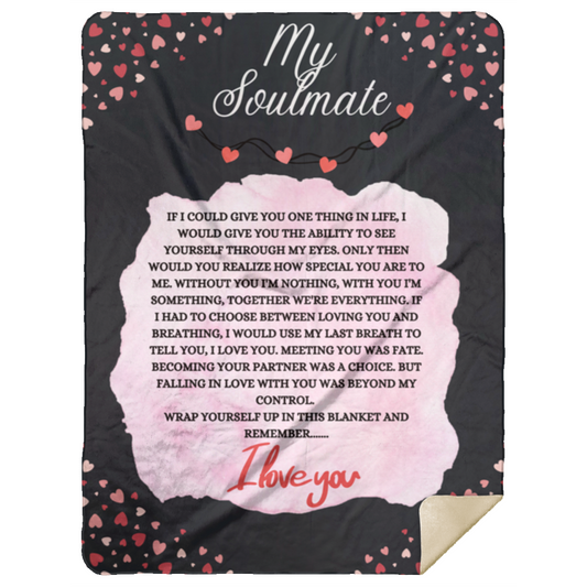 To My Soulmate Hearts Blanket