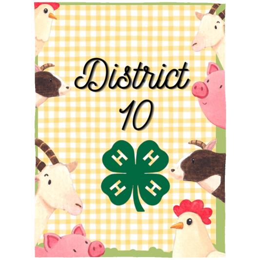 4-H District 10 Farm Animals Blanket